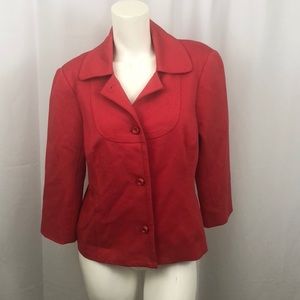 Trina Turk Red Blazer Womens Size 10